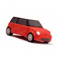 флешка к 23 февраля 4ГБ красный Mini Cooper (прорезиненная в упаковке) 
