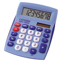 Калькулятор настольный SDC-450N, Citizen Артикул: citSDC-450NBLBP, citSDC-450NPKBP, citSDC-450NRDBP, citSDC-450NYLBP