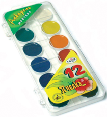 Акварельные краски 12 цветов, медовые, Пчелка, Гамма